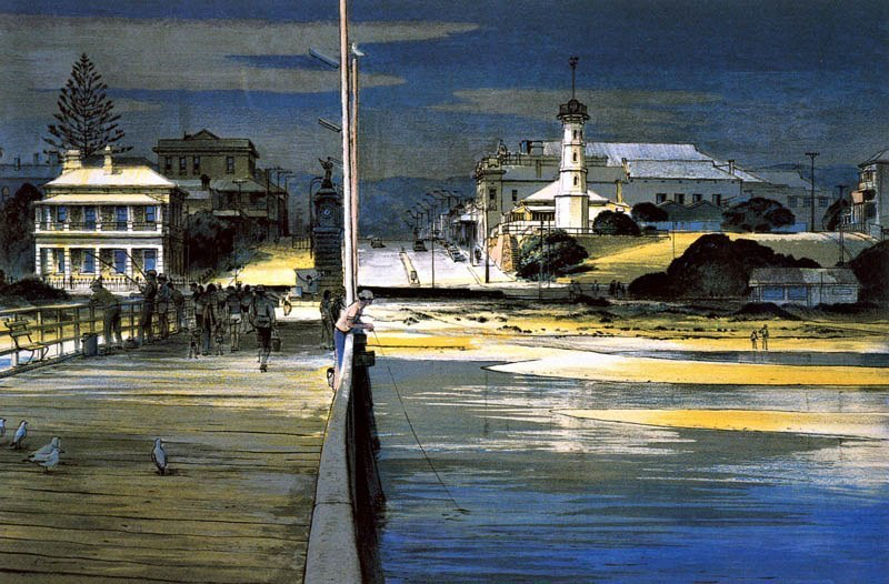 KJ semaphore SA lithograph